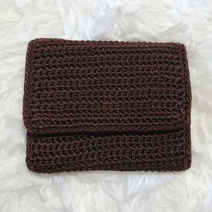 The Sak Brown Crochet Snap ID Wallet